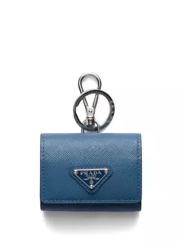 Чехол для наушников Prada из кожи, синий