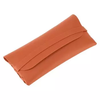 Чехол для очков с тонким горизонтальным ремешком, простой портативный чехол для хранения очков Unique Bargains, оранжевый