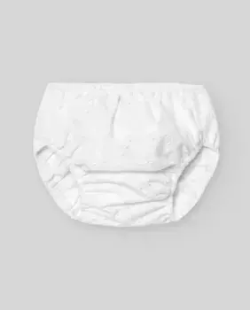 Чехол для подгузника для девочки в вышитом батистовом топе PAZ Rodrguez, белый