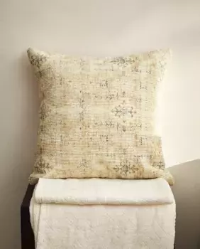 Чехол для подушки из синели Zara Home, желтый