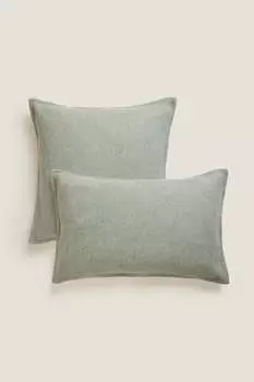 Чехол для подушки из вымытого хлопка Zara, зеленый