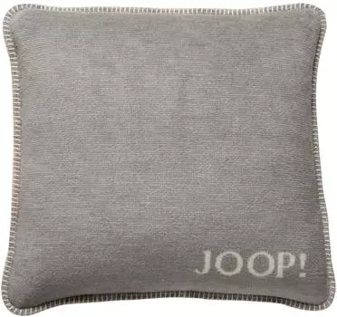 Чехол для подушки меланжевый doubleface Joop!, светло-коричневый/серебряный