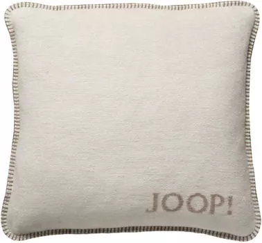 Чехол для подушки меланжевый doubleface Joop!, светло-коричневый/песочный