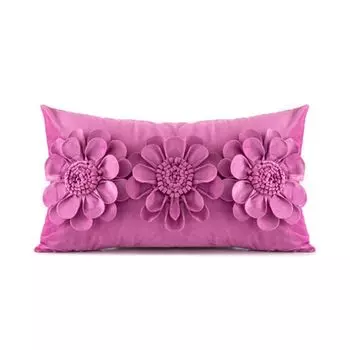Чехол для подушки, моющийся, удобный, сенсорный, 3D, подсолнечник, диванная подушка, украшение, домашний декор, розово-красный Stuttg