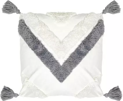 Чехол для подушки Novel, серый/белый