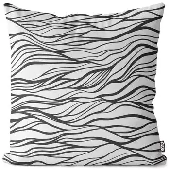 Чехол для подушки с графической плиткой VOID, чехол для подушки, полиэстер, водонепроницаемый, для улицы, для дома, размер подушки: 80 x 80 см