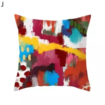 Чехол для подушки с мягкой текстурой, невидимая молния, полиэстер, персиковая кожа, декоративная картина маслом, чехол для подушки, товары для дома-J Stuttg