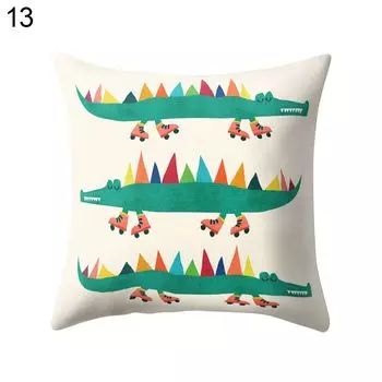 Чехол для подушки с мультяшным животным, львом, кошкой, акулой, домашний декор для дивана-13 # Stuttg