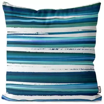 Чехол для подушки VOID с полосками кисти, чехол для подушки, полиэстер, водонепроницаемый, для улицы, для дома, размер подушки: 60 x 60 см