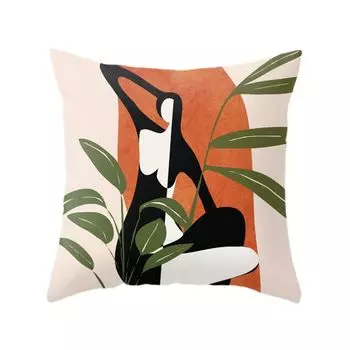 Чехол для подушки в скандинавском стиле с принтом растений и радуги, наволочка для дивана, домашний декор-2 Stuttg