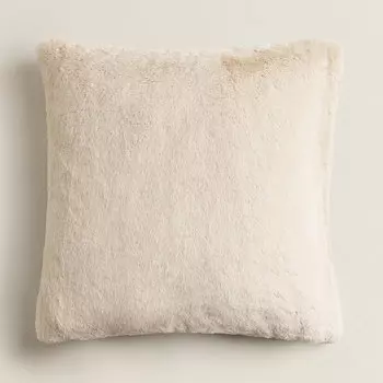 Чехол для подушки Zara Home Fur, кремовый