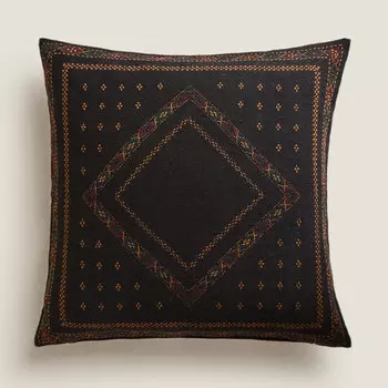 Чехол для подушки Zara Home Geometric Jacquard, чёрный
