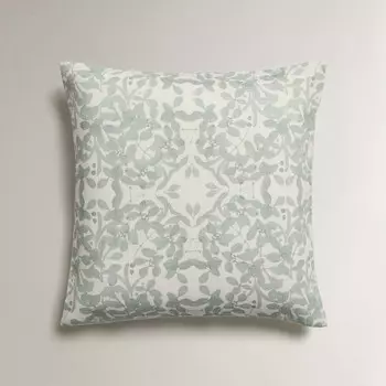 Чехол для подушки Zara Home Leaf Print, 45х45 см, лен