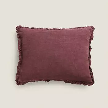 Чехол для подушки Zara Home Linen, бордовый