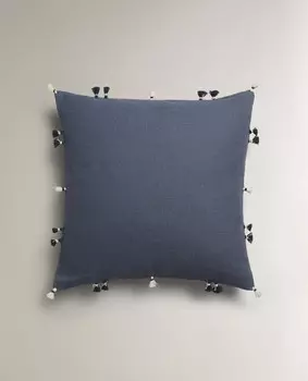 Чехол для подушки Zara Home Mini Pompom, синий