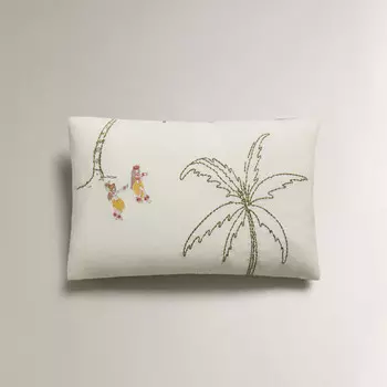 Чехол для подушки Zara Home Palm Tree, 30х50 см, хлопок/лен