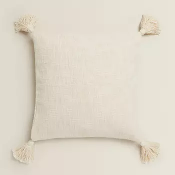 Чехол для подушки Zara Home Tassel, натуральный