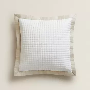 Чехол для подушки Zara Home Textured With Linen Border, 50х50 см