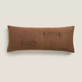 Чехол для подушки Zara Home Topstitching, коричневый