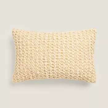 Чехол для подушки Zara Home Waffle-knit, бежевый