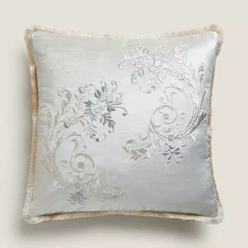 Чехол для подушки Zara Home With Floral Embroidery, золотой