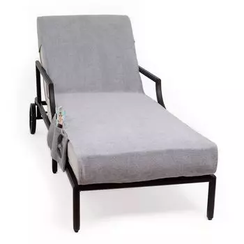 Чехол для шезлонга стандартного размера Linum Home Textile с боковыми карманами, серый
