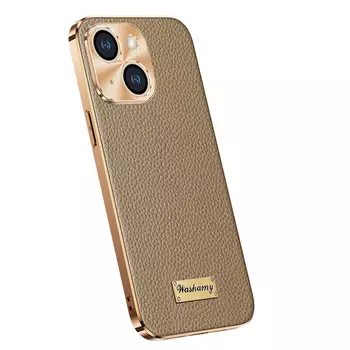 Чехол для телефона Baohuguang Bao Huguang, Electroplated cowhide fine hole|golden brown