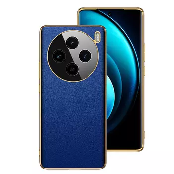 Чехол для телефона Baohuguang Bao Huguang, Sapphire blue anodized pebbled leather back shell