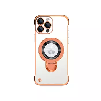 Чехол для телефона Chi Tang, Fine hole half-pack magnetic-electroplating orange