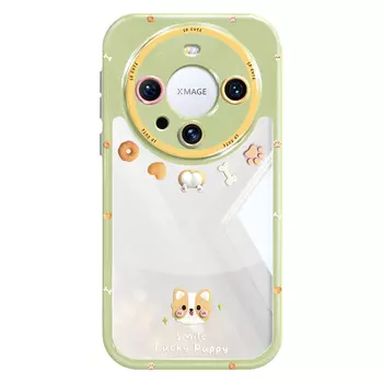 Чехол для телефона Голлума Gu Rui, Transparent cream wind cute bunny white frame
