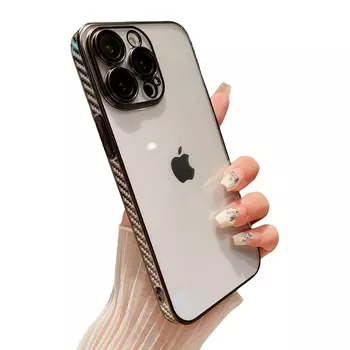 Чехол для телефона Gpadparts, Pink electroplated carbon fiber edge