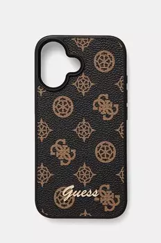 Чехол для телефона Guess iPhone 16 6.1, коричневый