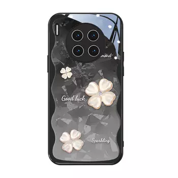 Чехол для телефона Hizeus Sea Diamond, Glass caseLucky four-leaf clover pink