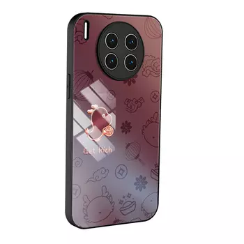 Чехол для телефона Hizeus Sea Diamond, Glass CaseFortune Dragon Pink