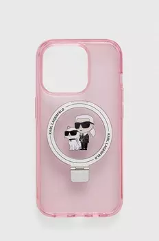 Чехол для телефона iPhone 15 Pro 6.1 Karl Lagerfeld, роза