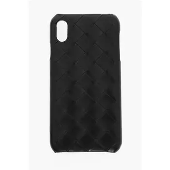 Чехол для телефона из черной телячьей кожи Bottega Veneta, Black