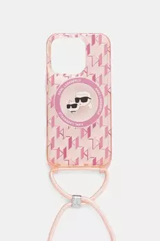 Чехол для телефона Karl Lagerfeld iPhone 15 Pro 6,1", розовый