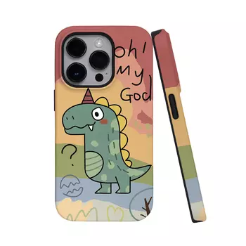 Чехол для телефона Keshami, Graffiti green dinosaur half-pack with magnetic