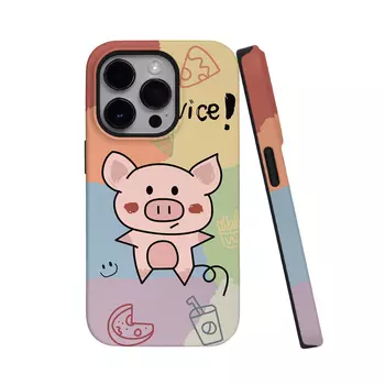 Чехол для телефона Keshami, Graffiti Little Pink Pig 2-in-1 Anti-Fall Shell
