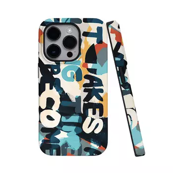 Чехол для телефона Keshami, Watercolor letters 2-in-1 anti-fall shell