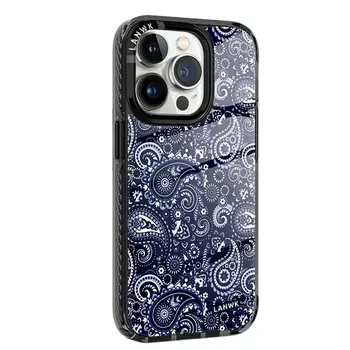 Чехол для телефона Lanwk, Cashew flowers - blue