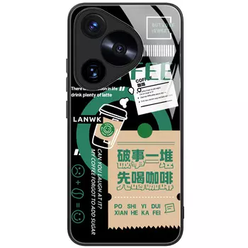 Чехол для телефона Lanwk, Drink coffee first with ultra-thin drop-proof glass case