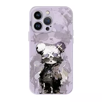 Чехол для телефона Lingtao Leading Taobao, Ab40 Sweet Cool Bear Lambskin Dark Purple Liquid Lambskin