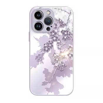 Чехол для телефона Lingtao Leading Taobao, XX69 Cherry Blossom Blossom Graphite Black Liquid Glass