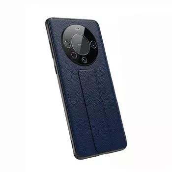 Чехол для телефона Povatine, Elegant black pebbled wristband holder leather back shell