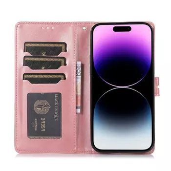 Чехол для телефона Povatine, Pink classic calf-print leather case