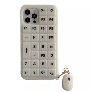 Чехол для телефона Povatine, Pink keyboard pinching with mouse pendant