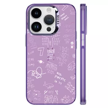 Чехол для телефона с цепочкой Ray Lace Chain, LLDDCY0007J-Color silver purple electroplating purple