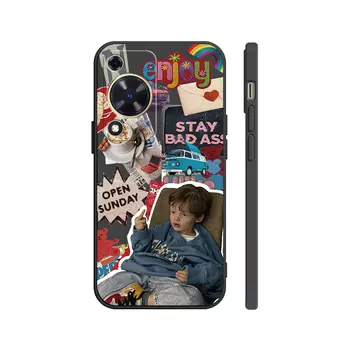 Чехол для телефона с камнями Stones, Rubik's Cube texture black - DWSTSMF071