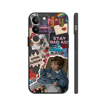 Чехол для телефона с камнями Stones, Rubik's Cube texture black - DWSTSMF071